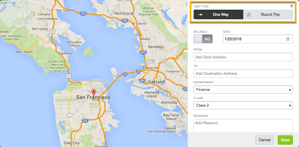 Round Trip Mileage Map Creating A Mileage Expense – Tallie